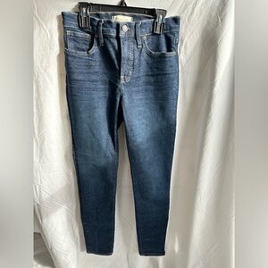 Madewell Dark Wash Skinny Jeans 9" mid rise 28" Inseam Size 26